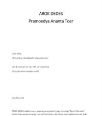 Image of Arok Dedes